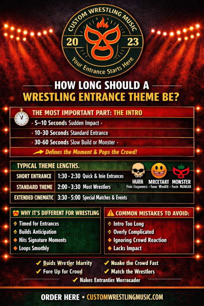 how long should a wrestling entrance theme be