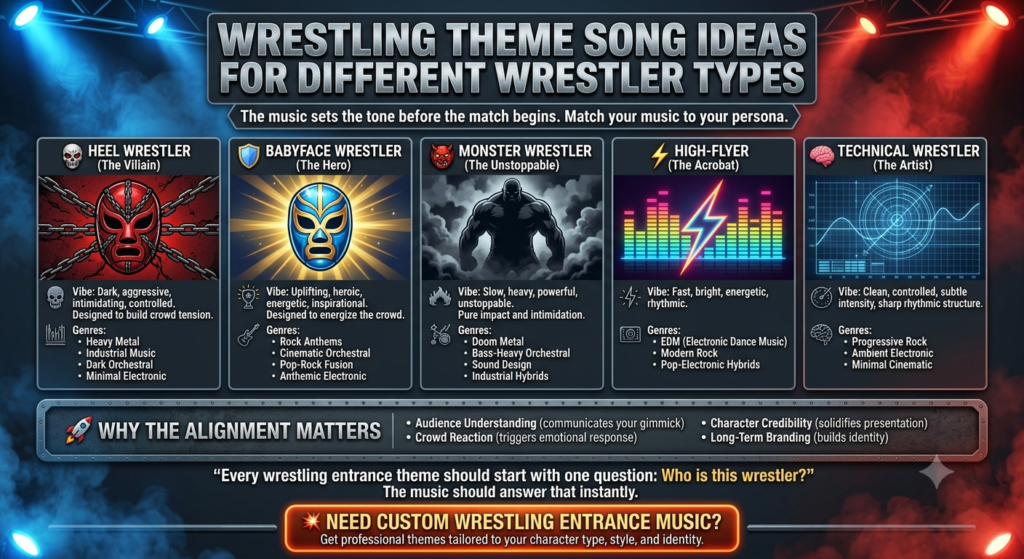 wrestling theme song ideas for different wrestler types